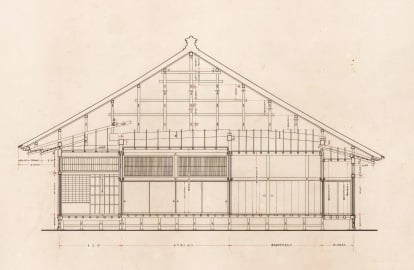 昭和実測図(表書院横断図面)の画像