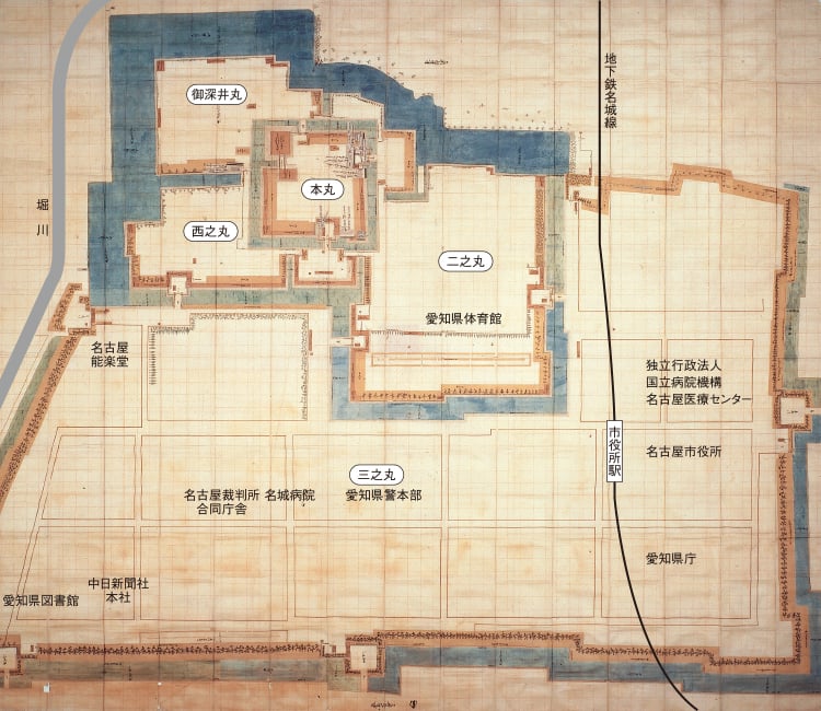 名古屋城の縄張の画像