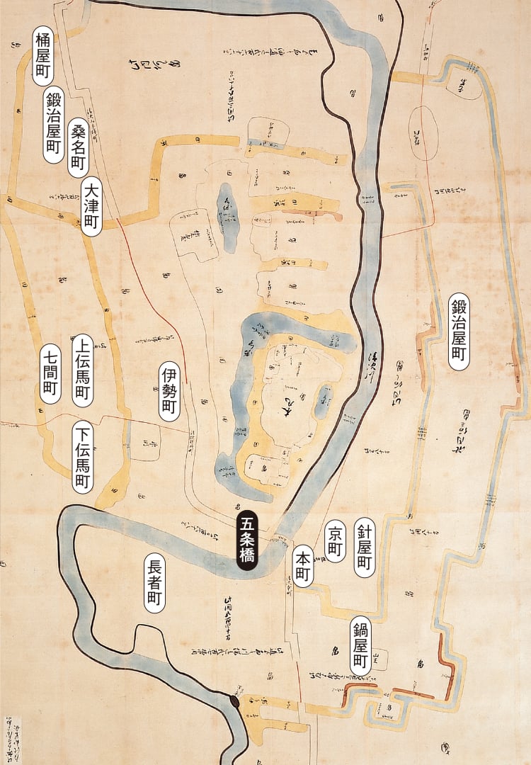 当時の清須村を描いた絵図の画像