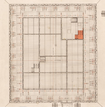 昭和実測図　名古屋城天守初層平面図の画像