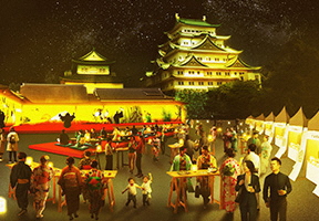 名古屋城光のイベント「NAGOYA MEETS NEW HISTORY　名古屋城夜会 by１→10」の画像