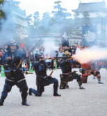 火縄銃の実演