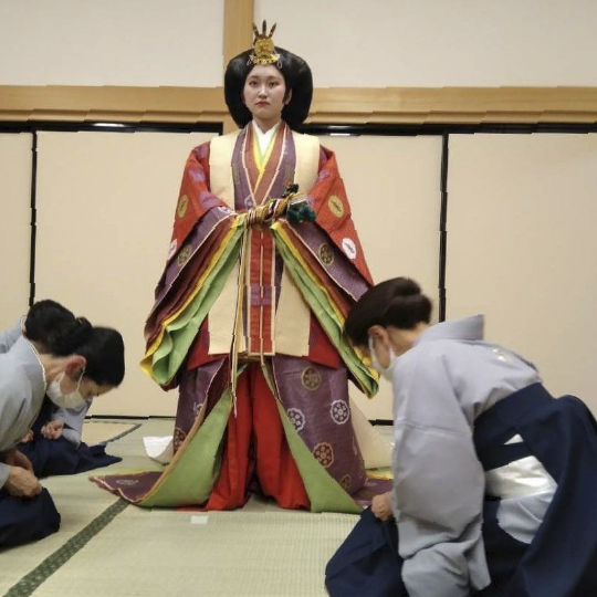 十二単体験の写真