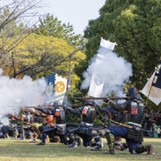 火縄銃実演の写真