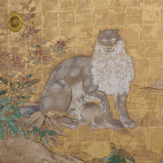 名古屋城本丸御殿障壁画「麝香猫図」の写真